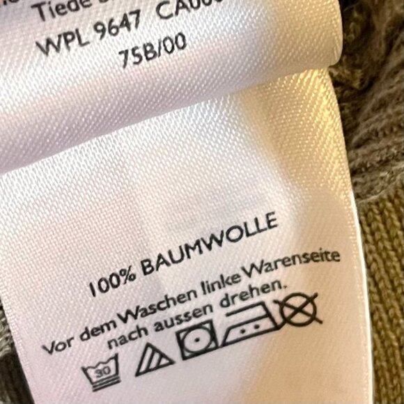 Eddie Bauer Men’s Raglan Crewneck Pullover Olive Green Tan 100% Cotton S - Picture 6 of 7